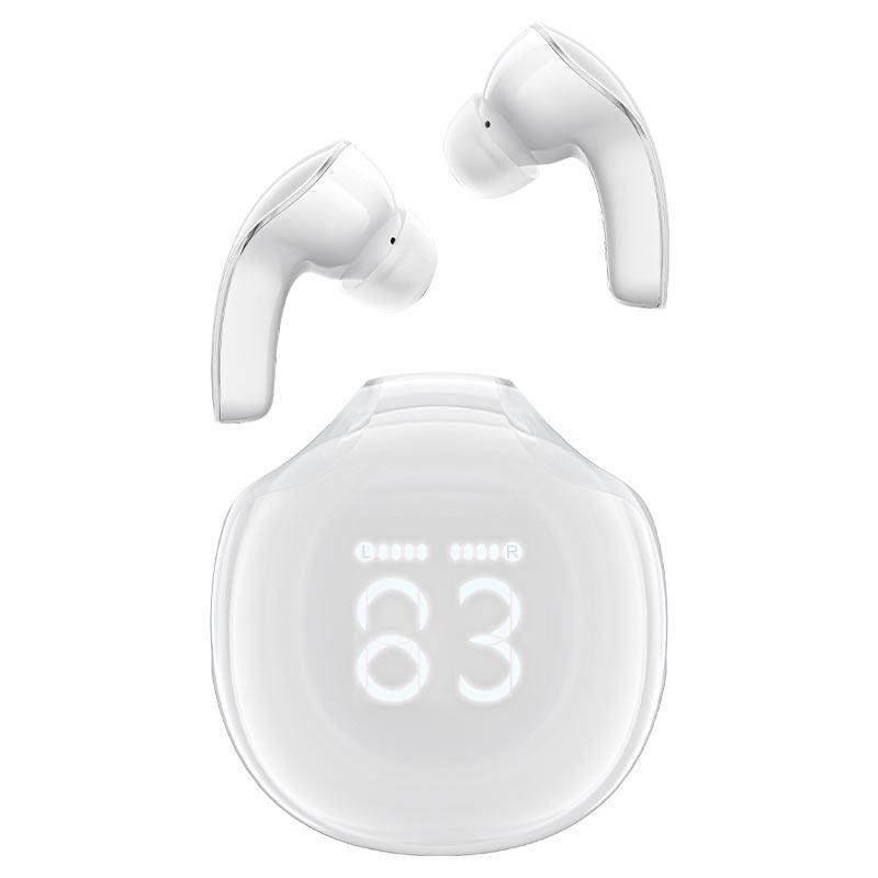 Бездротові навушники ACEFAST T9 Crystal (Air) color bluetooth earbuds Porcelain White Київ - фото 1