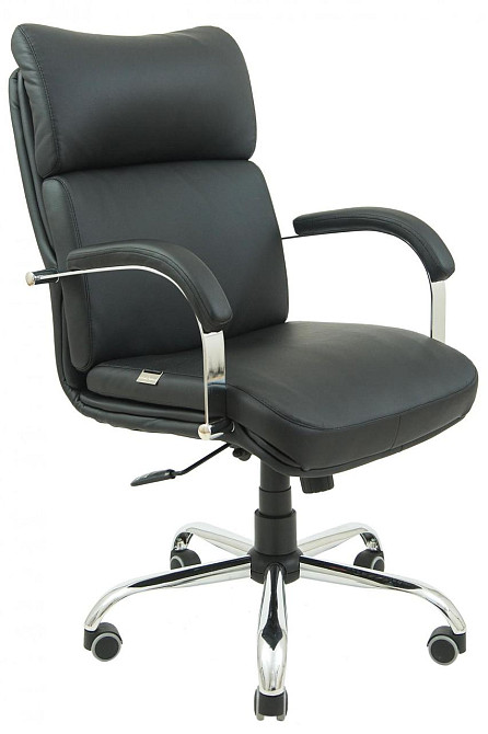 Офисное Кресло Руководителя Richman Dakota Fly 2230 Хром М1 Tilt Черный Днепр - изображение 1