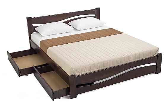 Дерев'яне двоспальне ліжко Волона. 180х200, вільха, Венге Харків