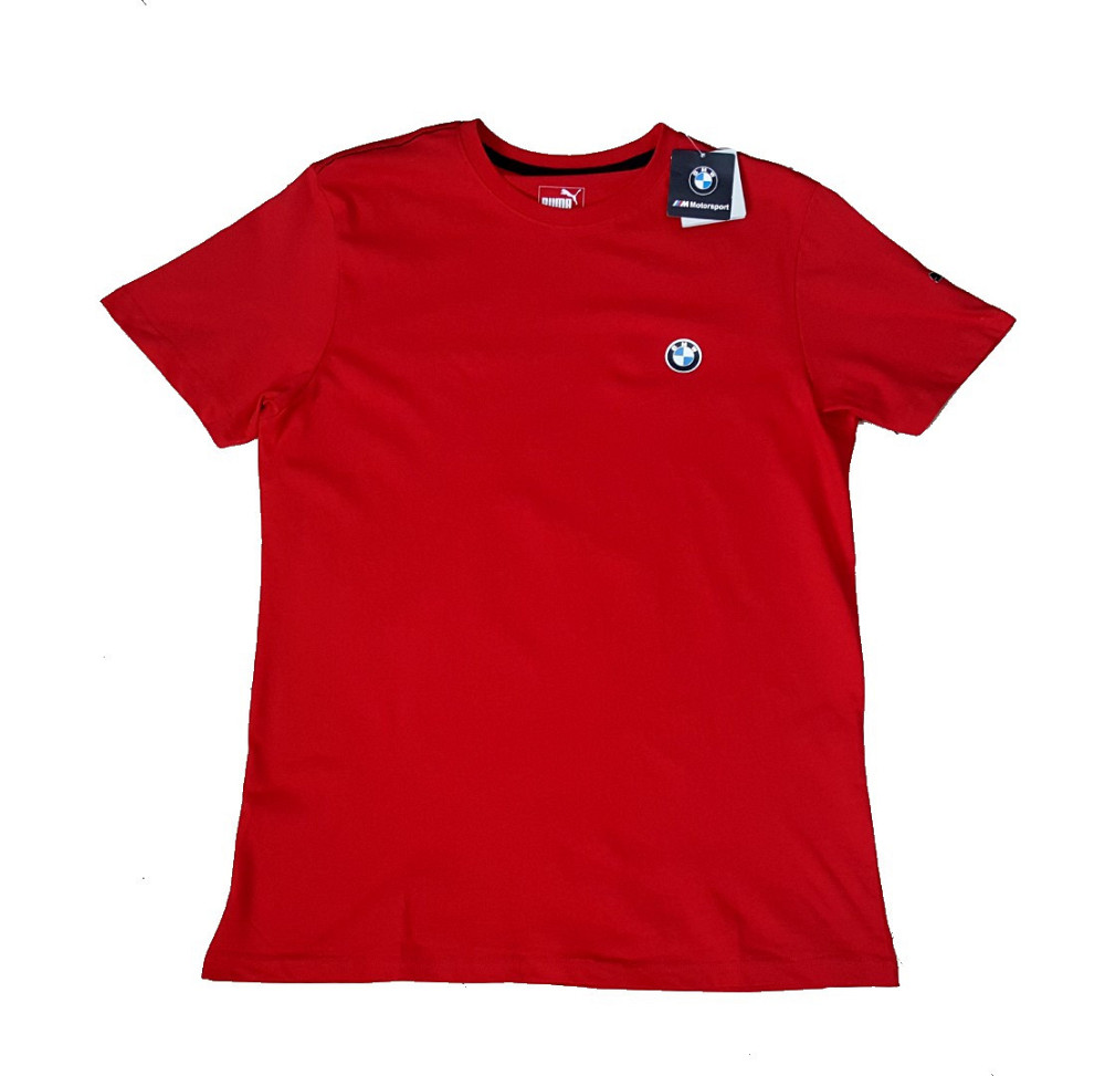 Мужская батальная однотонная трикотажная футболка Puma BMW Киев - изображение 2