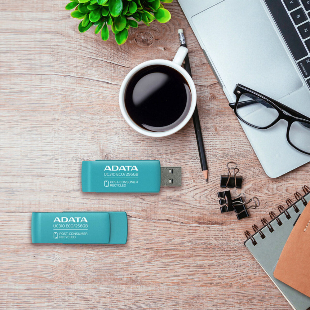 Flash A-DATA USB 3.2 UC310 Eco 128Gb Green Киев - изображение 5