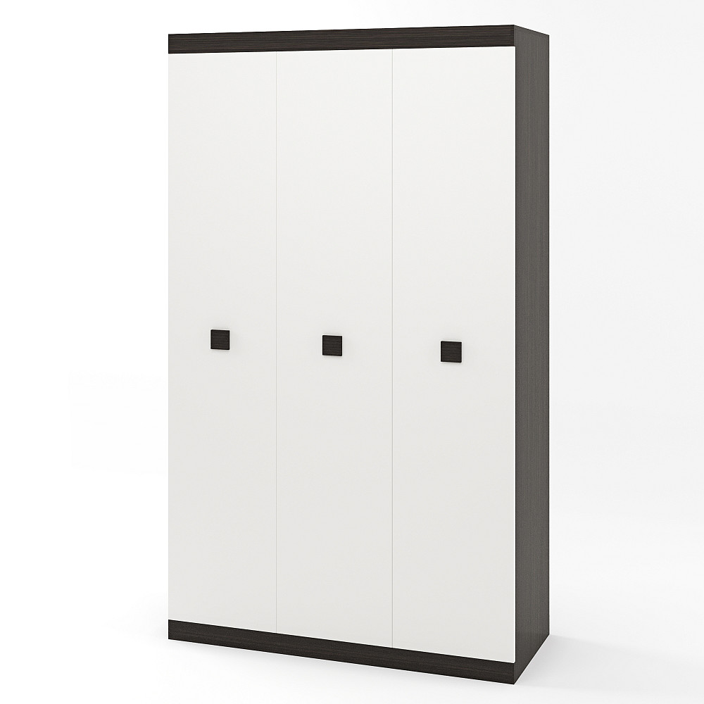 Шафа 3-х дверна Еверест Соната-1200 венге темний + білий (DTM-2295) Львів - фото 1