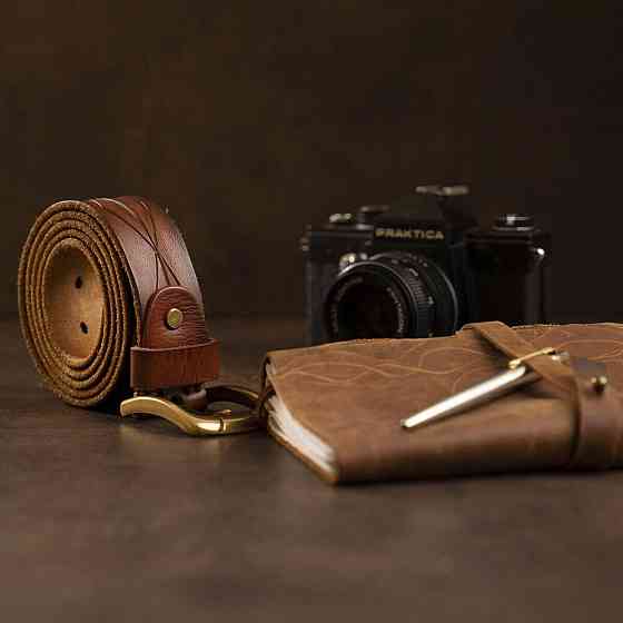 Ремінь чоловічий Vintage 20070 Рудий Київ