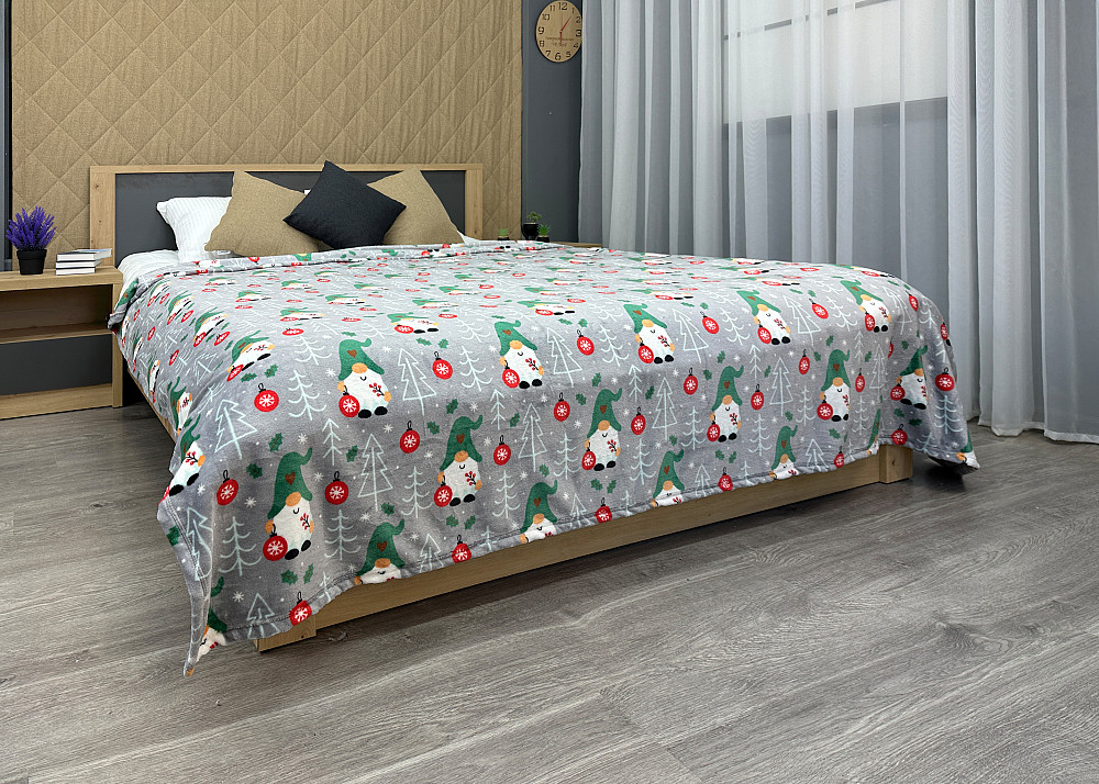 Плед-покрывало Decorator WellSoft 180х220 см с рождественским принтом (87-338) Киев - изображение 4