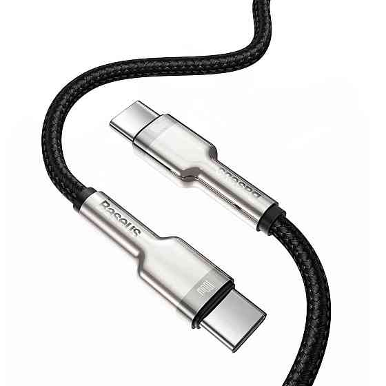 Кабель Type-C Baseus Cafule Series Metal дата-Кабель Type-C 100W 1m, колір чорний CATJK-C01 Одеса