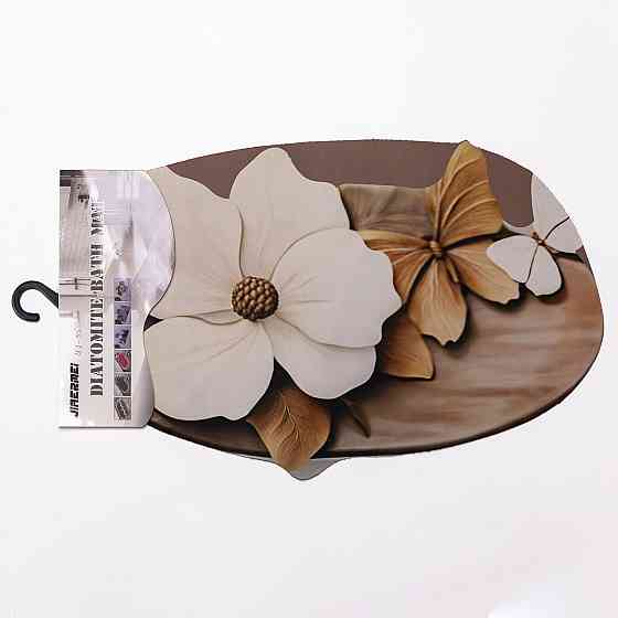 Коврик для ванной комнаты с 3D-эффектом Petal Relief 38*58 см диатомитовый Коричневый HP-42-35 Киев