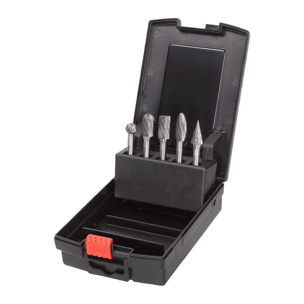 Набір твердосплавних борфрез TC 6 X 12.7MM 5 предметів MILWAUKEE 4932493576, пластиковий кейс Одеса - фото 1