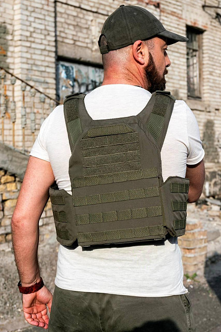 Бронежилет без плит (Кордура 1000Д) з швидким зняттям Олива Вінниця - фото 9