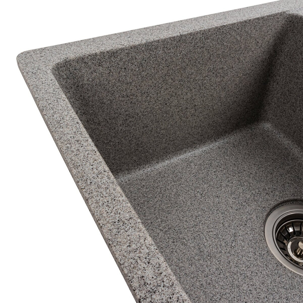 VALESO Гранітна мийка для кухні VALESO ZIRKONE 6250 матова Сірий Коломия - фото 2