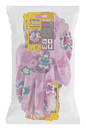 MASTERTOOL Рукавички безшовні трикотажні MASTERTOOL "Фіалка" з поліуретановим покриттям долоні Коломия