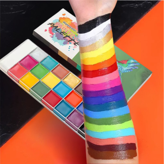 Масляные краски для лица на водной основе безопасные для кожи, набор для рисования бодиарт, 20 цветов Каменец-Подольский