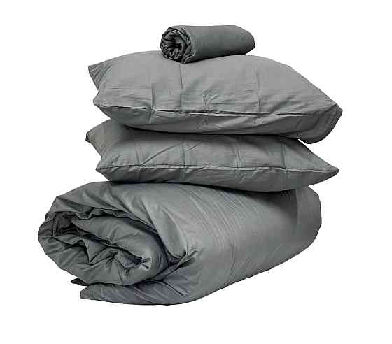 Ecotton Підковдра на блискавці Ecotton полуторний 150х215 см сатин із бавовни однотонний сірий Коломия