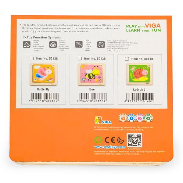 Дерев'яний мініпазл Viga Toys Метелик, 4 ел. (50136) Харків - фото 2