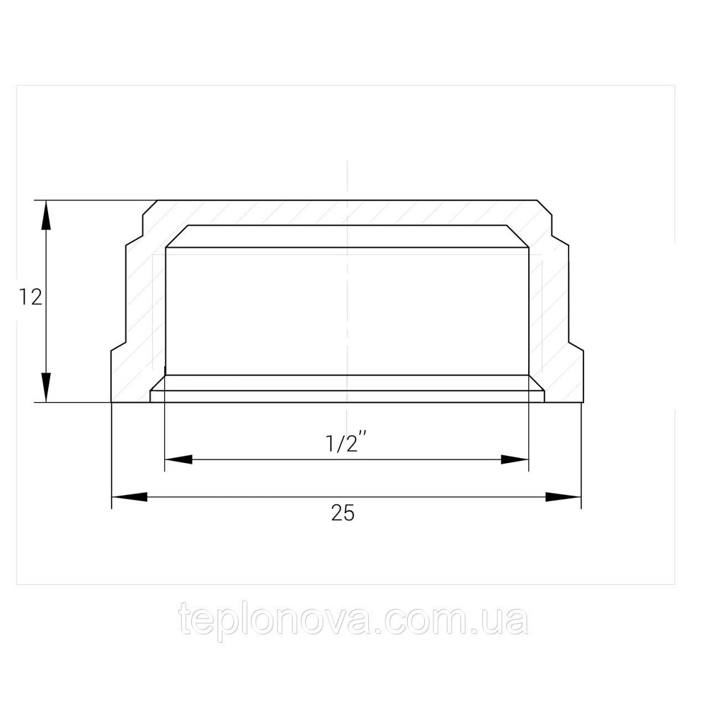 Заглушка латунна 1/2| ВР штампована А1001А VA Чернівці - фото 5