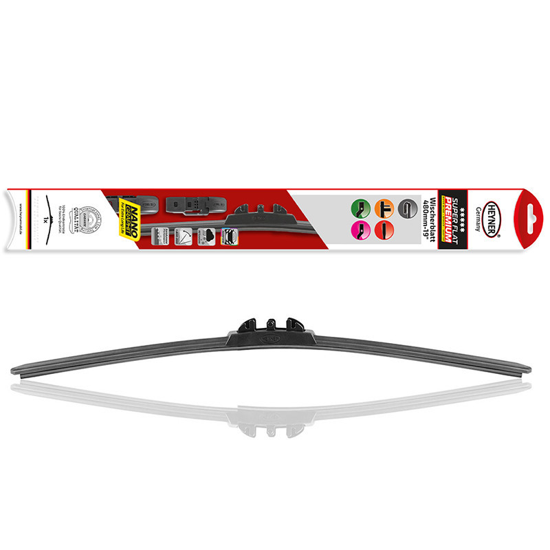 Щітка склоочисника (двірник) безкаркасна (усі адапетри) "Super Flat Premium" 480мм Heyner, 279000 Київ - фото 1