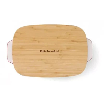 Форма для випікання KitchenAid з кришкою керамогранітна 3,8 л Червона (CC006108-001) Вінниця - фото 3