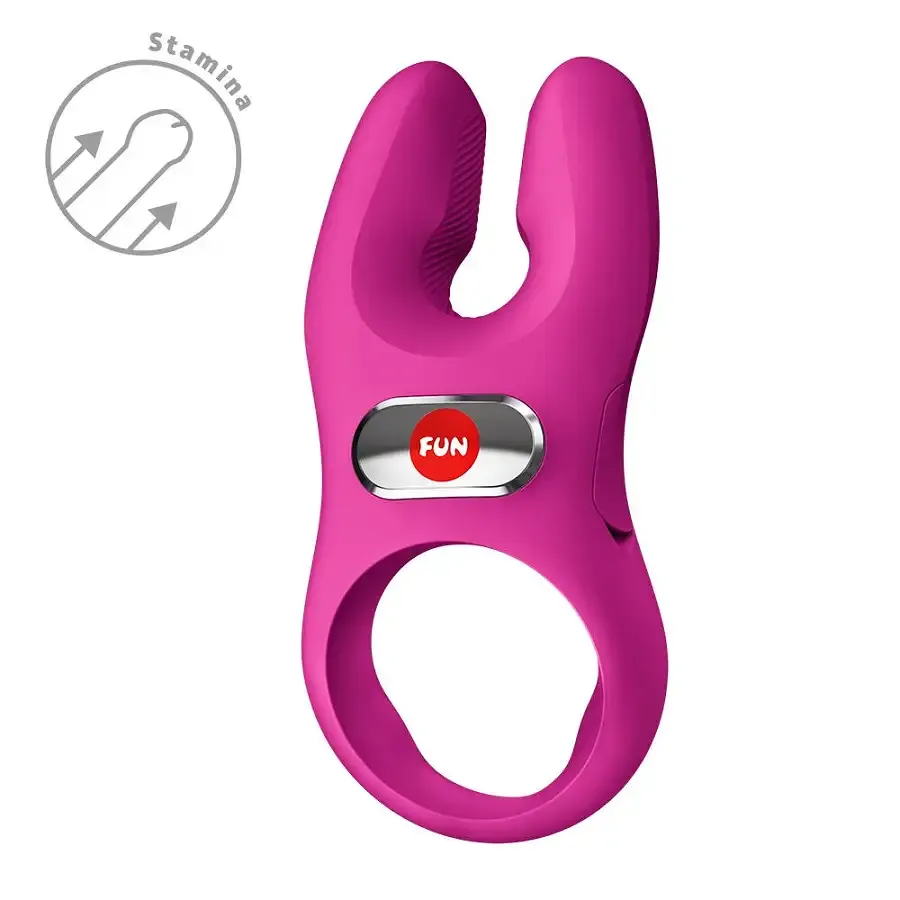Эрекционное виброкольцо с двойной стимуляцией клитора Fun Factory NŌS PRO Magenta, 2 мотора Львов - изображение 3