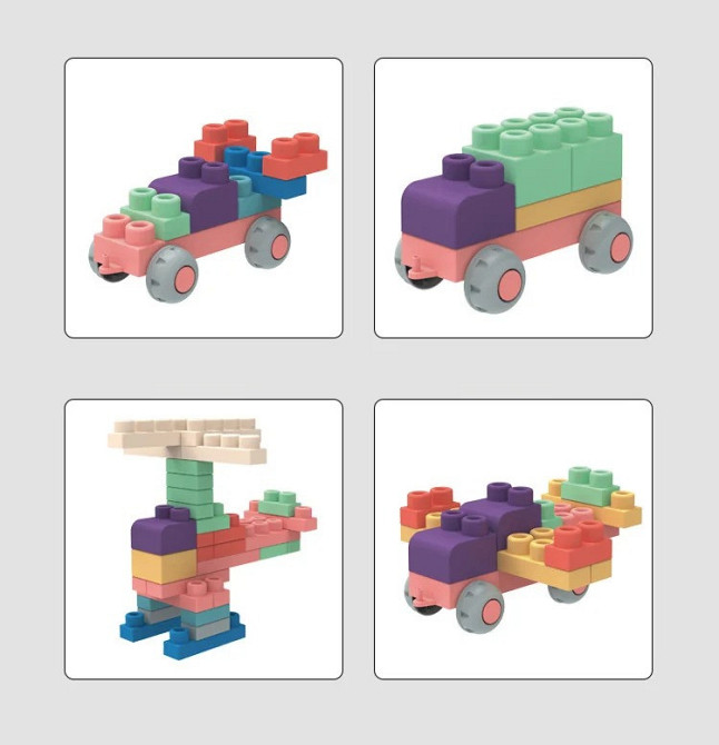 М'який силіконовий конструктор для дітей Soft rubber building blocks 40 шт Київ - фото 2