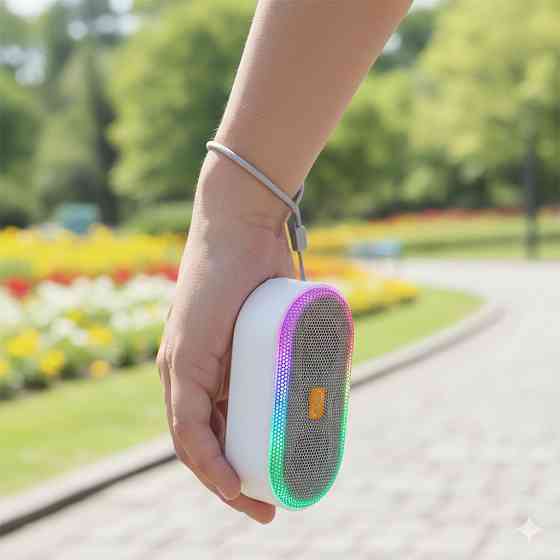 Портативна Bluetooth колонка з підсвічуванням,SPS L 003,Сіра SBR Київ