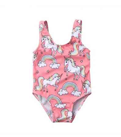 Купальник з Єдинорігом для дівчинки 90 см рожево-білий Київ
