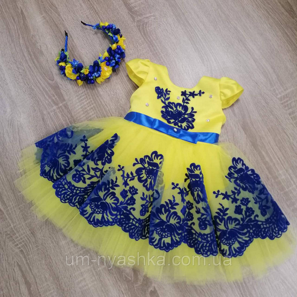 Блакитна святкова сукня в патріотичних кольорах Кривий Ріг - фото 9