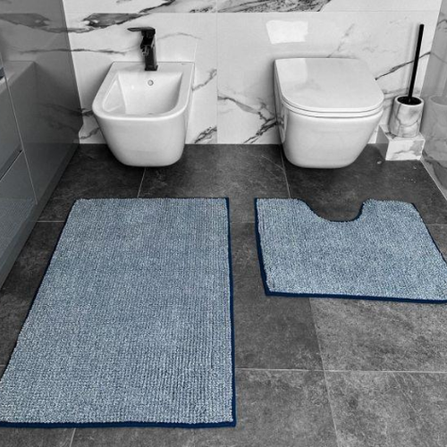 Набір килимків для ванної 2шт 60*90см+50*60 Standard Plus темно-синій Дариана Житомир - фото 4