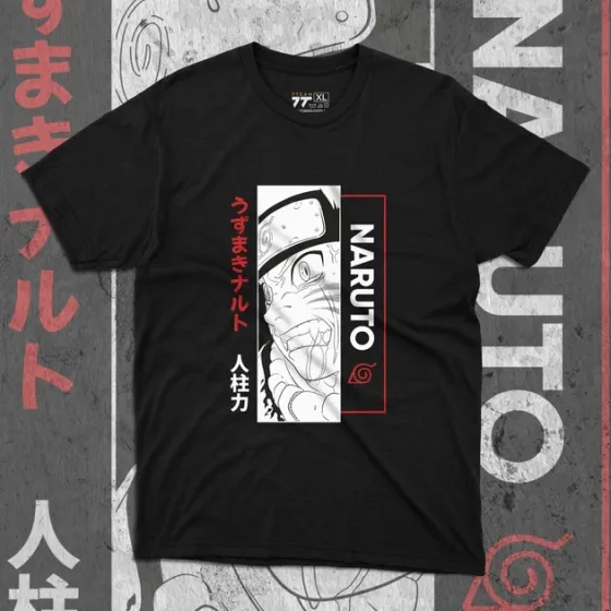 Футболка для підлітка хлопчика з принтом Наруто Узумакі Black Розмір 160 Anime10336 Дніпро