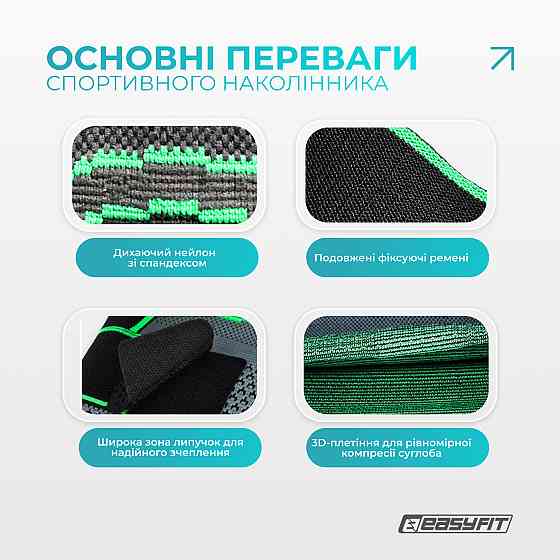 Компресійний наколінник EasyFit з ременями (S) Коломия