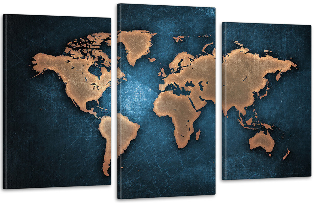 Модульна картина Карта Світу Art-142_3 Київ - фото 1