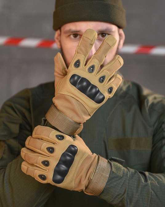 Рукавички тактичні кайот TACT Одесса - изображение 1