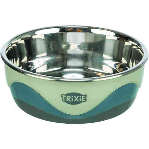 Миска Trixie для собак с силиконовыми вставками металлическая на резиновой основе 400 мл/14 см Киев