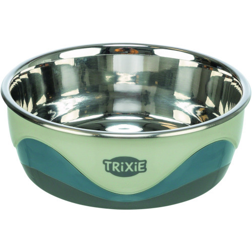 Миска Trixie для собак с силиконовыми вставками металлическая на резиновой основе 400 мл/14 см Киев - изображение 3