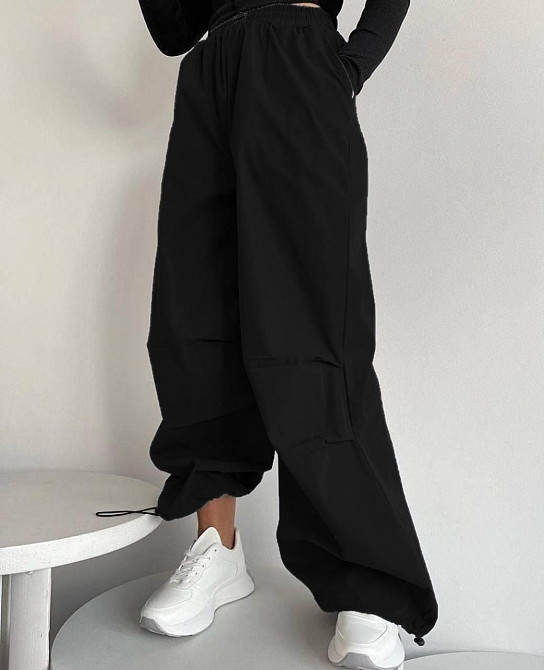 Женские широкие базовые брюки карго плащовка Одесса - изображение 2