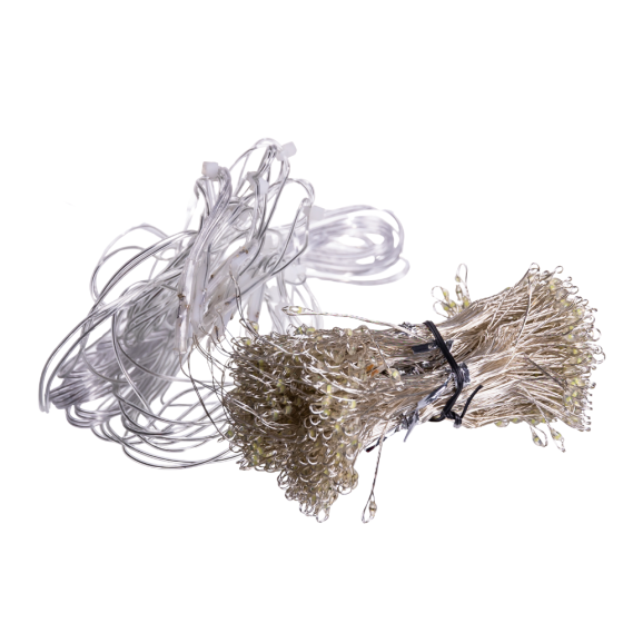 Гірлянда-шершава штора 3х3 м, 600 LED, біле світло Київ