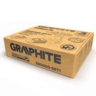 Шуруповерт Graphite Energy+ 18V 1х2Ah, 44Нм, 0-350/0-1250об/мин (58G000-SET1) Винница