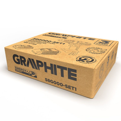 Шуруповерт Graphite Energy+ 18V 1х2Ah, 44Нм, 0-350/0-1250об/мин (58G000-SET1) Винница - изображение 3