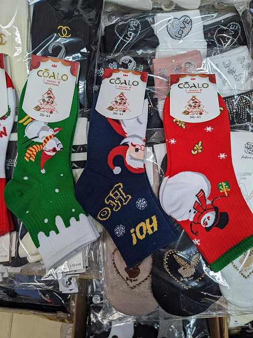 Носки женские новогодние в наборе из 5 шт. Размер 36-41 COALA BM6332 Киев - изображение 4