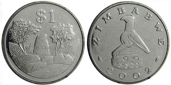 Zimbabwe Зимбабве 1 Dollars 2002 UNC Полтава