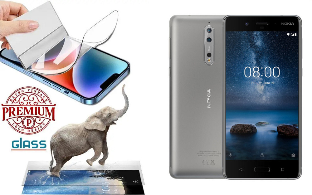 Поліуретанова плівка Nokia 8 Dual SIM, Premium, товщина 0,2 мм Київ - фото 1
