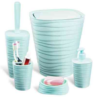 Набір для ванної кімнати Planet Household Welle 5 предметів блакитний (6900) Вінниця