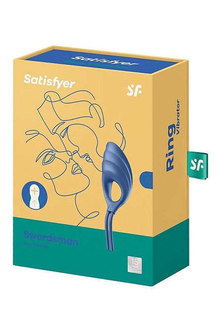 Ерекційне віброкільце-ласо Satisfyer Swordsman Blue, міцна фіксація, 10 режимів, потужний мотор Sex Aura Київ - фото 7
