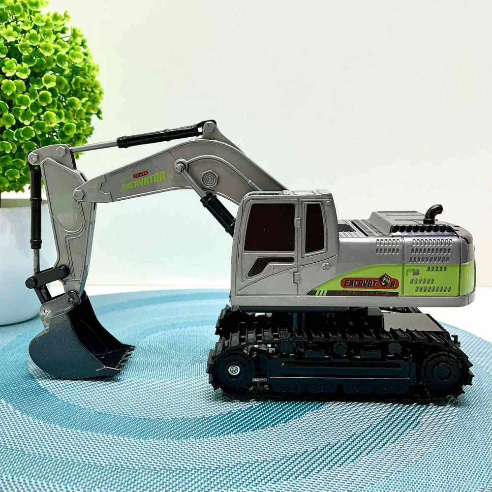 Екскаватор гусеничний на радіокеруванні з підсвічуванням та звуком Сірий (700-C2) Чернігів - фото 4