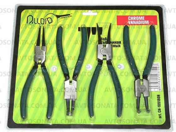 Набор съемников стопорных колец 7" (180мм). 4 предм. ALLOID 109180 Винница