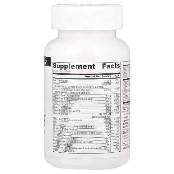 Комплекс вітамінів і мінералів Source Naturals Mega-One High Potency Multi-Vitamin with Minerals 30 Tablets Луцьк