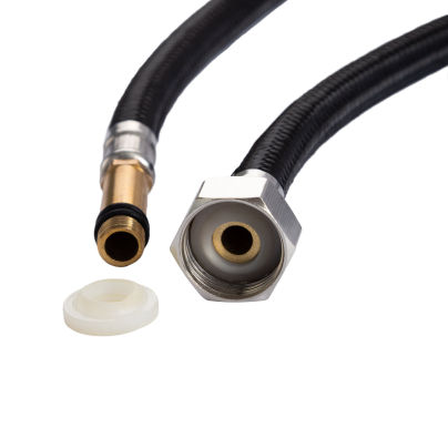 Шланг для сместителя AQUASTRONG NYLON M10х1/2'' 80 см ДШ (AS34080) Киев - изображение 1