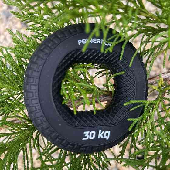 Еспандер кистьовий силіконовий PowerPlay PP-4333 Hand Grip Hard 30 кг. Чорний Кам'янське