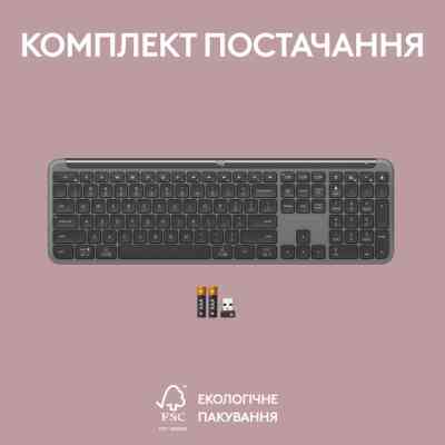 Клавиатура Logitech K950 Bluetooth/Wireless UA Graphite (920-012465) Винница