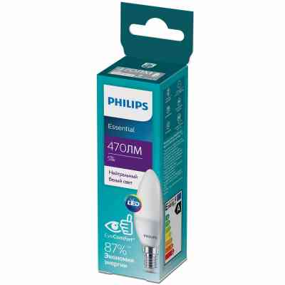 Лампочка Philips ESSLEDCandle 5W 470lm E14 840 B35NDFRRCA (929002968807) Вінниця