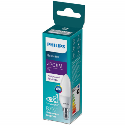 Лампочка Philips ESSLEDCandle 5W 470lm E14 840 B35NDFRRCA (929002968807) Вінниця - фото 2