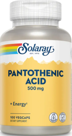 Пантотеновая кислота Solaray Pantothenic Acid 500mg 100 раст капс Киев
